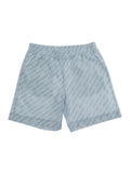 Blue Shorts with All-Over Logo Motif in Cotton for Kids Light And Bermuda