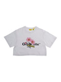 T-Shirt DAISY LOGO BOX TEE S-S White with Front in Cotton Tops