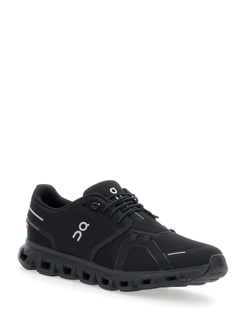 Cloud 6 Black Low Top Sneakers With Mesh Details And Logo On The Side Tech Fabric Man - IT 45