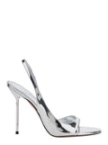 Lidia Slingback Metallic Leather Heels For Women