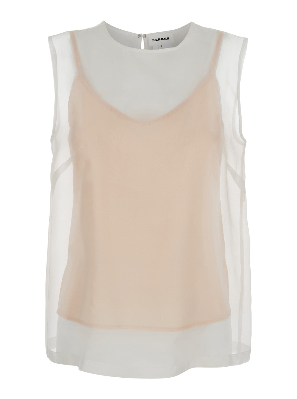 White Silk Blouse with Semi-Transparent Design for Women Shirts And Blouses