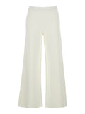 Wide Leg Pull-On Pants in Viscose Blend White Women Polyamide Trousers