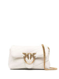 Crossbody Bag Baby Love Puff with Maxi Diagonal Quilting in White Leather for Women Shoulder