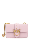 Crossbody Mini Love Bag Icon with Pink Leather Logo Patch for Women Polyurethane Shoulder