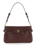 Shoulder Bag Belt Mini Soft Calf Bordeaux in Leather Women