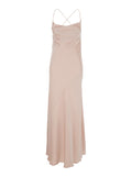 Long Dress PINKO with Crossed Thin Straps in Pink Tech Fabric for Women Acetate Polyester