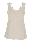 Top PINKO with V-neck and lace details in pink viscose for women Tops