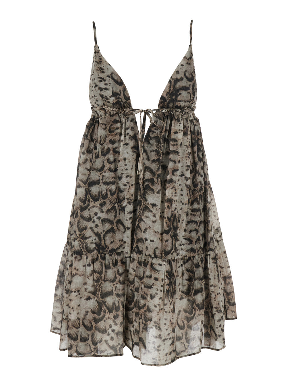 Dress Adrano Beige With Floral Print Cotton For Women - IT 38