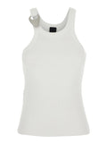 Cassis Tank Top With Ribbing In White Women Tops