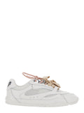 Sneaker Yulia with Side Lettering Logo and Bow Detail in Leather Blend White Women Cow Polyester Polyurethane