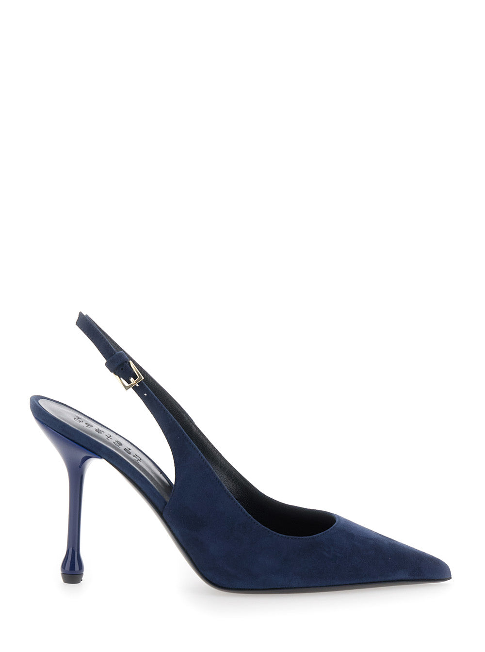 Pumps Blue With 90mm Heel Suede Blu Heels