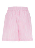 Striped Pink Fabric Shorts for Women And Bermuda