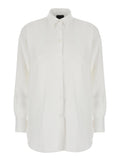 White Shirt with Classic Collar and Long Sleeves Blouses