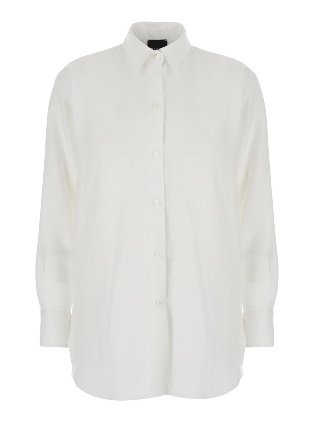 White Shirt with Classic Collar and Long Sleeves Blouses