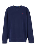 Blue Sweatshirt With Embroidered Pony Logo On The Front In Cotton Blend Man Blu Sweatshirts
