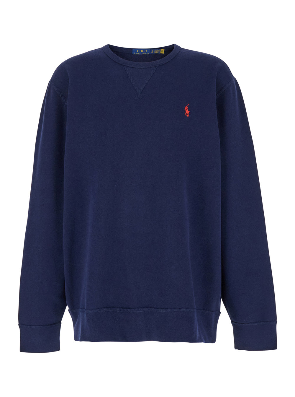 Blue Sweatshirt With Embroidered Pony Logo On The Front In Cotton Blend Man Blu Sweatshirts