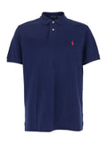 Custom Slim Fit Blue Polo Shirt with Pony Detail on the Front in Cotton for Men Blu Tshirts And