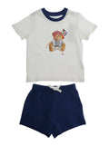 KNIT-SHORT SET-OUTFIT SET White Cotton Suits