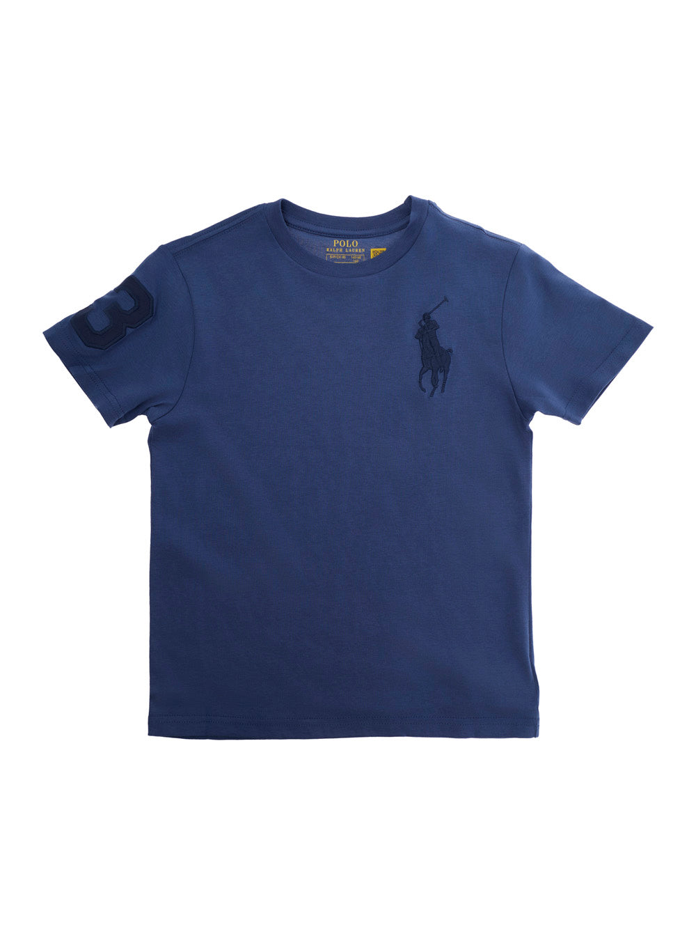 Blue T-Shirt with Logo Print on the Front for Men Blu Cotton Tshirts And Polo Shirts