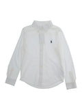 Shirt with Embroidered Pony Logo on Front in White Cotton for Kids And Blouses