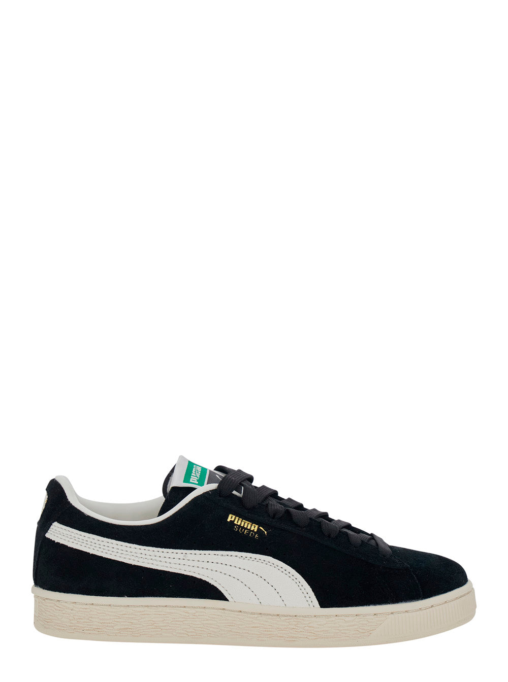 Sneakers Suede Charles Black With Leather Details