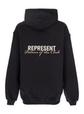 Hoodie Patron of The Club with Front and Back Logo Print in Black Cotton for Men Sweatshirts
