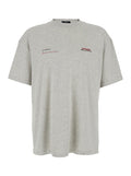 T-Shirt Patron of the Club Gray with Front and Back Logo Print in Mens Cotton Grey Tshirts Polo Shirts