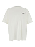 White T-Shirt with Logo on the Front and Maxi Back in Cotton for Men Tshirts Polo Shirts
