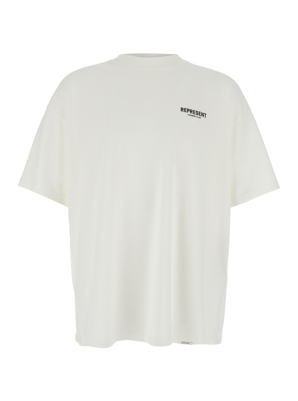 White T-Shirt with Logo on the Front and Maxi Back in Cotton for Men Tshirts Polo Shirts