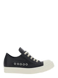 Low Top Sneaker RP01F6896LCO911 with Round Toe in Black Leather for Women Cow