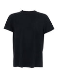 Mens Black Cotton Crew Neck T-Shirt with Tone-on-Tone Stitching Tshirts And Polo Shirts