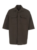 Magnum Bowling Shirt with Cuban Collar and Wide Short Sleeves in Brown for Men Cotton Elastane Blouses
