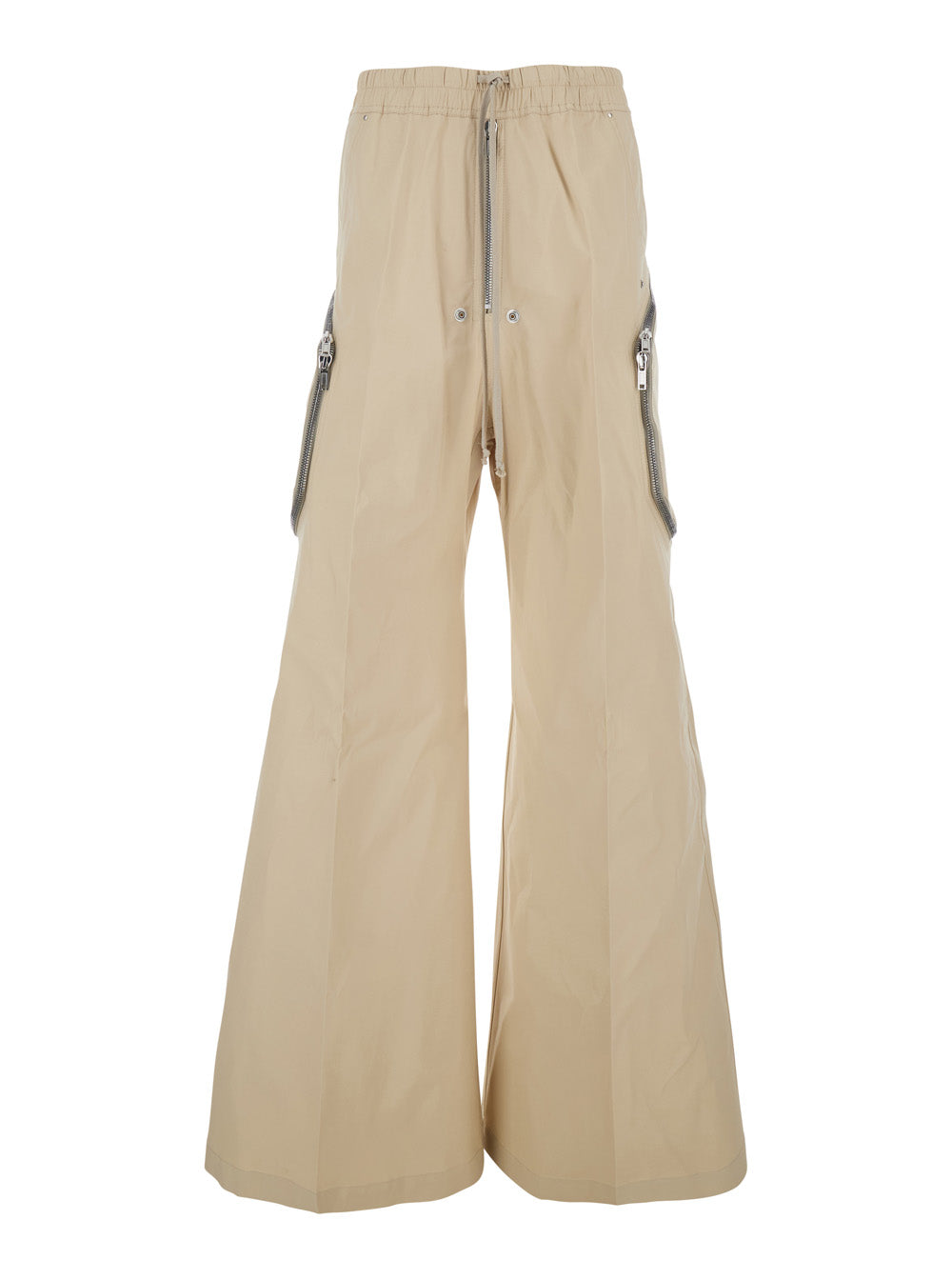 HEIZER BELAS-SAND PANTS - Beige with High Waist and Side Pockets Cotton Men Elastane Trousers