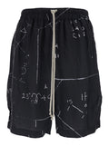 SHORTS-BOXERS-BACK-MILK Black - High-waisted shorts with minimalist details In Viscose and Cupro Men Bermuda