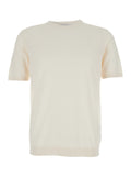 Beige T-Shirt with Ribbed Cotton Finishes for Men Tshirts And Polo Shirts