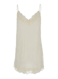 White Lace Camisole With Details - Viscose Women Tops