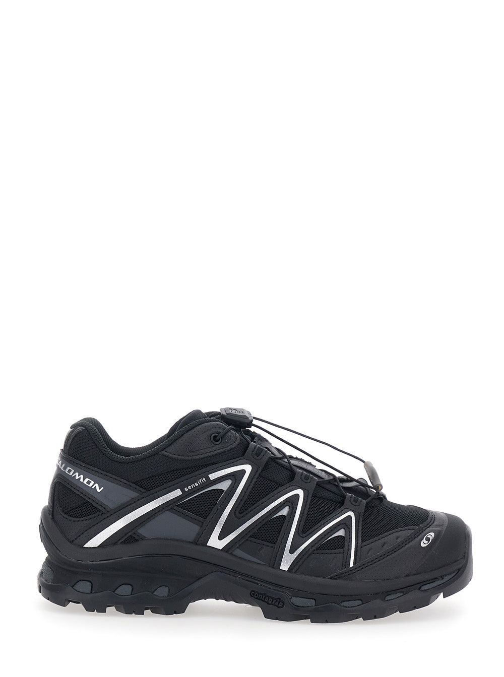 Sneaker XT Quest with Logo Patch on the Side and Perforated Design in Black Tech Fabric Unisex Textile