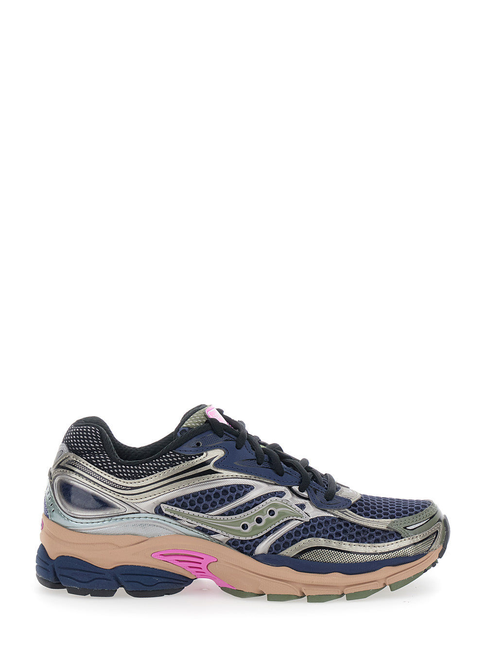 Omni 9 Blue Low Top Sneakers with Perforated Design and Logo Patch on the Tongue in Tech Fabric Unisex Blu Polyurethane