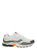 Omni 9 White Low Top Sneakers with Perforated Design and Logo Patch on the Tongue in Tech Fabric Unisex Polyurethane
