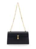 Shoulder Bag CHAIN SYMMETRY with Smooth Black Leather Detail for Women Crossbody