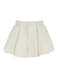Shorts STASIA DENIM JEAN White with Front Pockets and Details for Women Cotton Viscose Bermuda