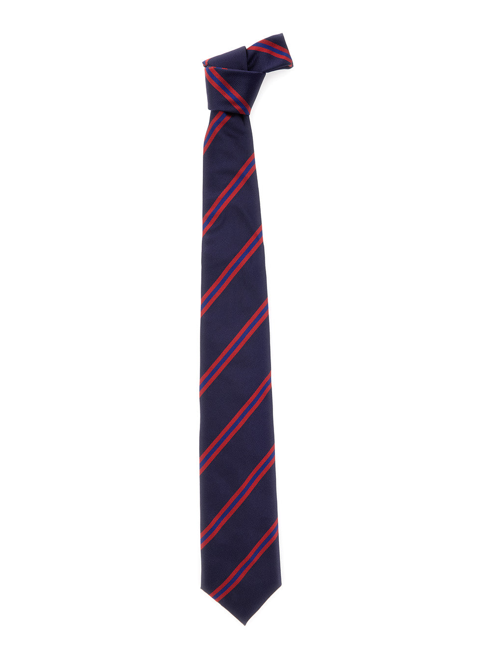 Blue REGIMENTAL Bow Tie with Striped Silk for Men Blu Papillon And Ties