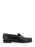 FRANK BEADS WOMAN Black Leather Loafers
