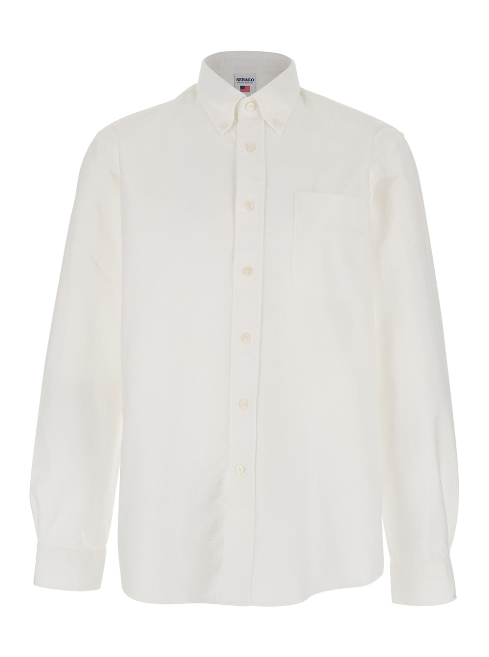Shirt OXFORD BUTTON DOWN White with Collar and Long Sleeves in Cotton for Men Blouses