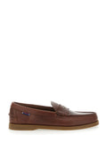 Loafers Dolphin Waxed Rubber Sole Brown Leather Men