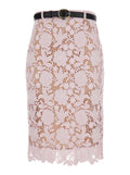 Dress Pink Lace With Details In Fabric Skirt