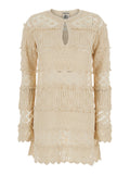 Dress CROCHET White with Cotton Lace Details for Women