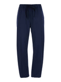 Buddy Stretch Cotton Drawstring Pants Blue Women Blu Elastane Trousers