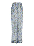 Dress PRINTED PANTS Blue with Floral Print in Viscose Women Blu Trousers