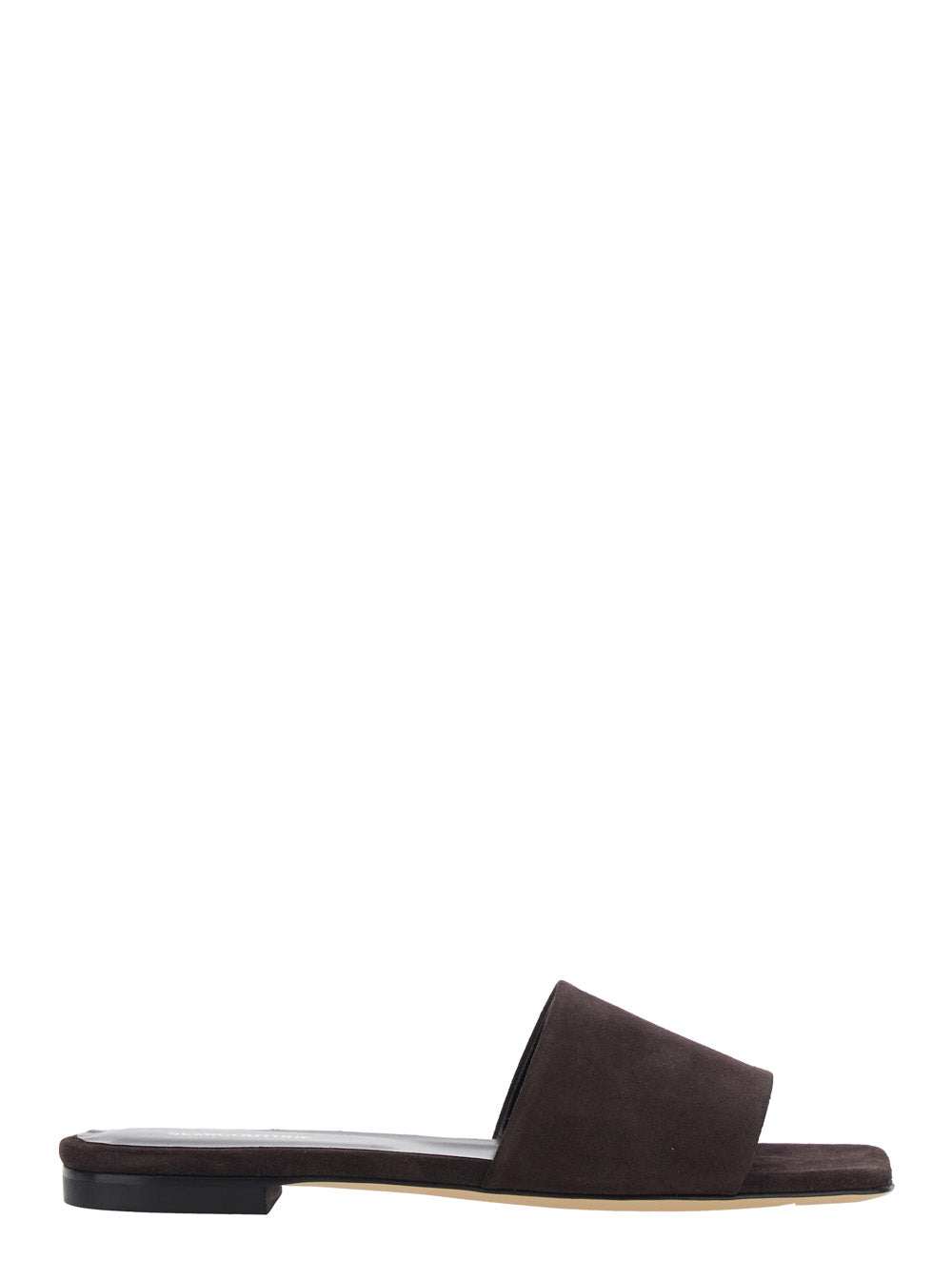 Azia Sandals with Shaped Straps in Brown Suede for Women Flat Shoes